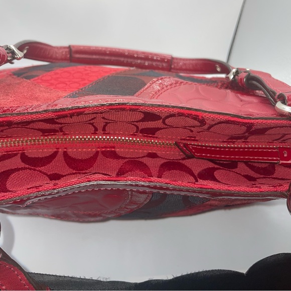 (1457) Beautiful RED Coach handbag purse - Picture 10 of 13